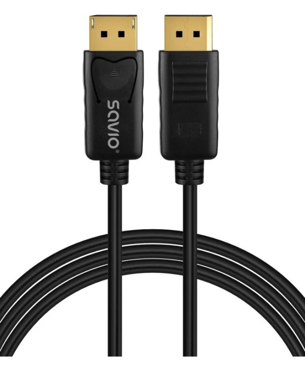Savio Cable DisplayPort male - DisplayPort male 1m Μαύρο CL-204