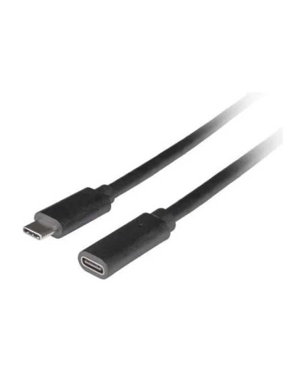 Lanberg USB 3.2 Cable USB-C male - USB-C female 100W PD Μαύρο 1.5m CA-USBE-20CC-0015-BK