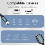 Vention Μετατροπέας mini USB male σε USB-A female 1τμχ CCTBB - Image 2
