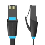 Vention Flat Direct Attach Copper Cat.6 (Gigabit) Καλώδιο Δικτύου Ethernet 0.5m Μαύρο IBJBD