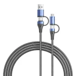 Vention Braided USB to Type-C / micro USB Cable 3A Μαύρο 1m CTLLH CTLLF