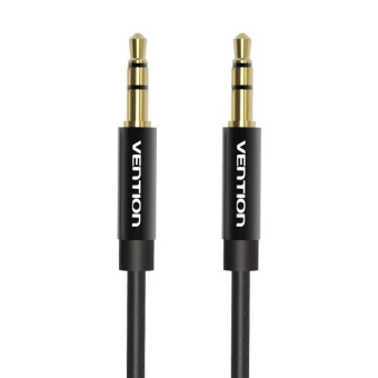 Vention Καλώδιο Ήχου 3.5mm male - 3.5mm male Μαύρο 1m με Επίχρυσους Ακροδέκτες BAGBF
