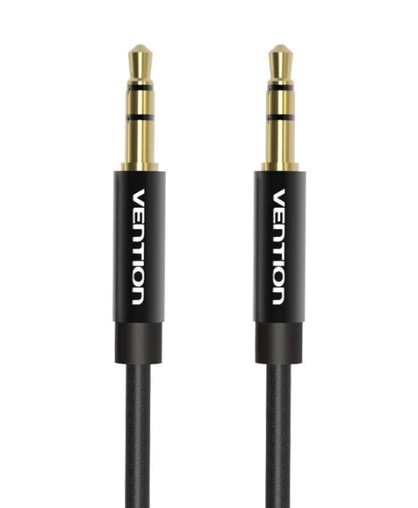 Vention Καλώδιο Ήχου 3.5mm male - 3.5mm male Μαύρο 1m με Επίχρυσους Ακροδέκτες BAGBF