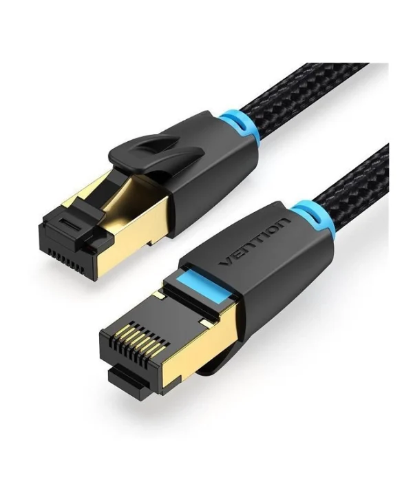 Vention S/FTP Cat.8 (40Gbps) Καλώδιο Δικτύου Ethernet 0.5m Μαύρο IKGBD