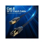 Vention S/FTP Cat.8 (40Gbps) Καλώδιο Δικτύου Ethernet 0.5m Μαύρο IKGBD - Image 2