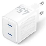 Vention Φορτιστής Χωρίς Καλώδιο GaN με 2 Θύρες USB-C 45W Power Delivery Λευκός (FCFW0-EU) TZ-FCFW0-EU - Image 3