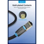Vention S/FTP Cat.8 (40Gbps) Καλώδιο Δικτύου Ethernet 1m Μαύρο IKGBF - Image 7
