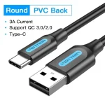 Vention USB 2.0 Cable USB-C male - USB-A Μαύρο 0.25m COKBC - Image 4