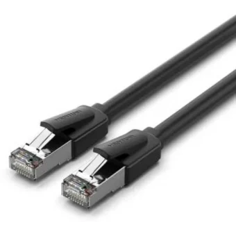 Vention S/FTP Cat.8 (40Gbps) Καλώδιο Δικτύου Ethernet 1m Μαύρο IKKBF