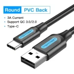 Vention USB 2.0 Cable USB-C male - USB-A Μαύρο 1.5m COKBG - Image 3