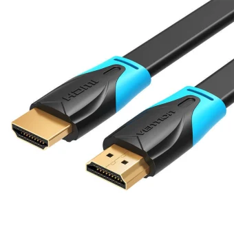 Vention HDMI 2.0 Premium High Speed 4K 60Hz HDR Flat Cable HDMI male - HDMI male 1.5m Μαύρο VAA-B02-L150