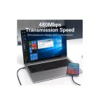 Vention USB 2.0 Cable USB-C male - USB-C 60W PD Μαύρο 3m COSBI - Image 4