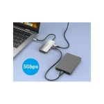 Vention Hub 3 Θυρών USB 3.0 με σύνδεση USB-C Γκρι TNDHB - Image 3