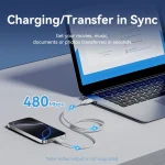 Vention USB 2.0 Cable USB-C male - USB-A 60W Μαύρο 1m CTQBF - Image 4