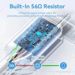 Vention USB 2.0 Cable USB-C male - USB-A 60W Μαύρο 1m CTQBF - Image 5
