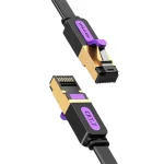 Vention Flat U/UTP Cat.7 (10Gbps) Καλώδιο Δικτύου Ethernet 1.5m Μαύρο ICABG - Image 2