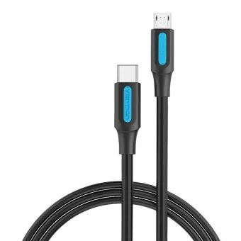 Vention USB 2.0 Cable USB-C male - micro USB-B Μαύρο 1m COVBF