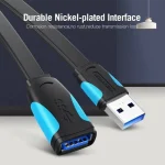 Vention USB 2.0 Cable USB-A male - USB-A female Μαύρο 0.5m VAS-A13-B050 - Image 3
