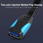 Vention USB 2.0 Cable USB-A male - USB-A female Μαύρο 0.5m VAS-A13-B050 - Image 4