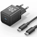 Vention Φορτιστής GaN με Θύρα USB-C και Καλώδιο USB-C - USB-C 20W Quick Charge 3.0 Μαύρος (TZ-FEPB0-EU-01)
