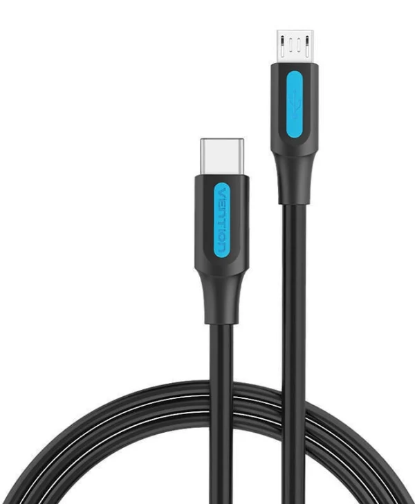 Vention USB 2.0 Cable USB-C male - micro USB-B Μαύρο 1m COVBH