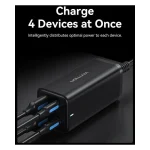 Vention Φορτιστής GaN με 2 Θύρες USB-A και 2 Θύρες USB-C και Καλώδιο USB-C - USB-C 100W Power Delivery / Quick Charge 3.0 Μαύρος (FBSBG-EU) - Image 5