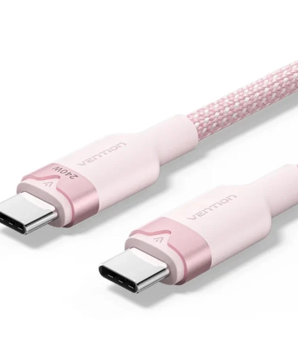 Vention Male USB 2.0 Cable USB-C male - USB-C 100W PD Ροζ 1m TRWPF