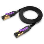 Vention Flat Cat.7 (10Gbps) Καλώδιο Δικτύου Ethernet 10m Μαύρο ICABL - Image 2