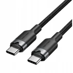 Vention Braided USB 2.0 Cable USB-C male - USB-C 60W PD Μαύρο 1m TRDBF