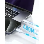 Vention Braided USB 2.0 Cable USB-C male - USB-C 60W PD Μαύρο 1m TRDBF - Image 3