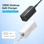 Vention Βάση Φόρτισης με 2 Θύρες USB-A και 2 Θύρες USB-C 100W Power Delivery / Quick Charge 3.0 σε Λευκό χρώμα (FBSWG-EU) - Image 2
