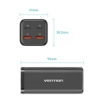 Vention Βάση Φόρτισης με 2 Θύρες USB-A και 2 Θύρες USB-C 100W Power Delivery / Quick Charge 3.0 σε Λευκό χρώμα (FBSWG-EU) - Image 3