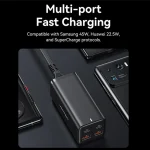 Vention Βάση Φόρτισης με 2 Θύρες USB-A και 2 Θύρες USB-C 100W Power Delivery / Quick Charge 3.0 σε Λευκό χρώμα (FBSWG-EU) - Image 4