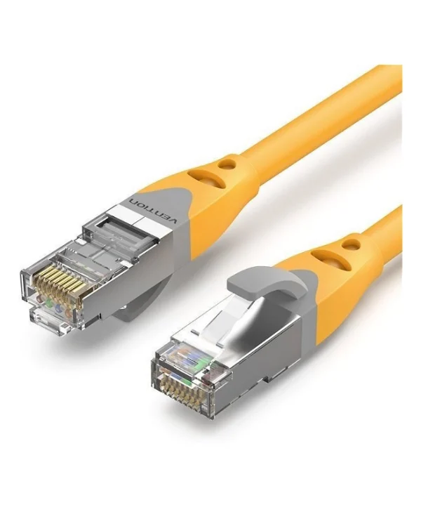 Vention S/FTP Cat.6a (Gigabit) Καλώδιο Δικτύου Ethernet 0.5m Κίτρινο IBHYD