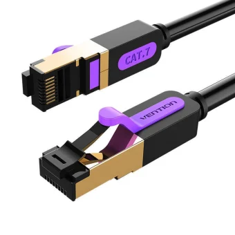 Vention S/FTP Cat.7 (10Gbps) Καλώδιο Δικτύου Ethernet 5m Μαύρο ICDBJ