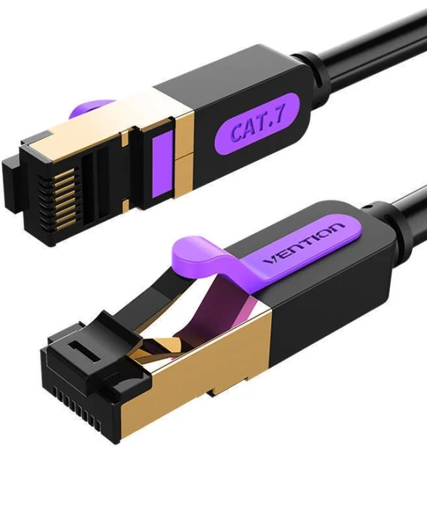 Vention S/FTP Cat.7 (10Gbps) Καλώδιο Δικτύου Ethernet 5m Μαύρο ICDBJ