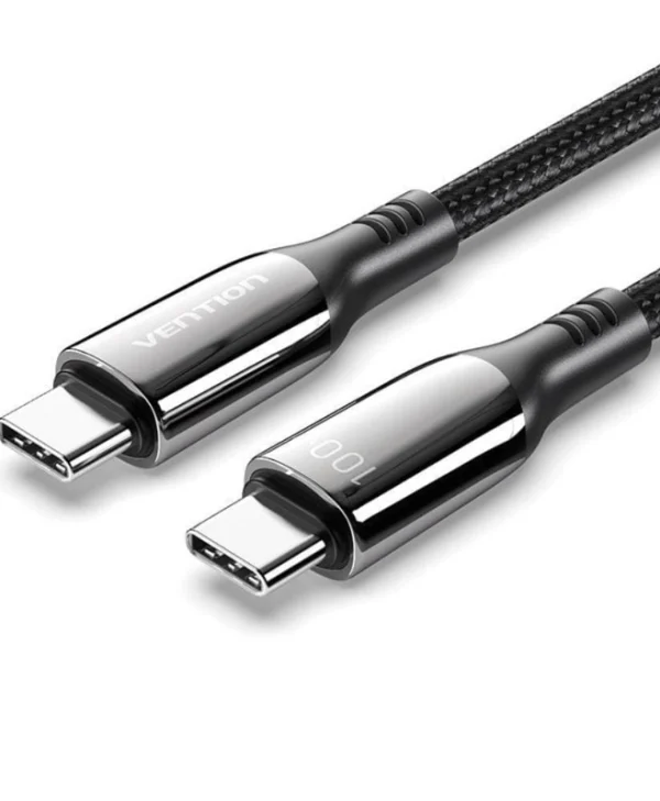 Vention Braided USB 2.0 Cable USB-C male - USB-C 100W PD Μαύρο 2m CTXBH