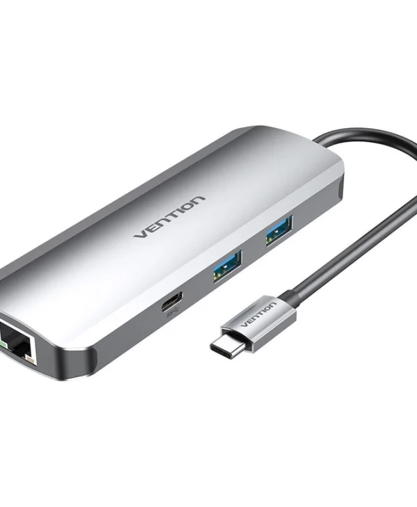 Vention USB-C Docking Station με HDMI 4K PD Ethernet Γκρι (TOMHB)