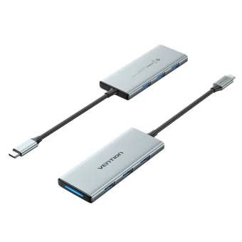 Vention USB-C / USB-A Docking Station με HDMI 4K PD Γκρι (TOPHB)