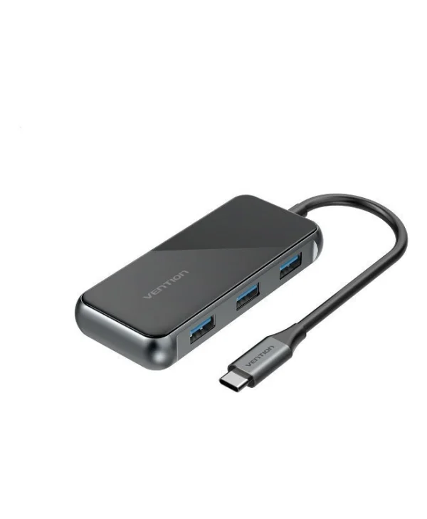 Vention Hub 3 Θυρών USB 2.0 με σύνδεση USB-C Γκρι TFDHB