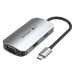 Vention USB-C Docking Station με HDMI 4K PD και σύνδεση 2 Οθονών Γκρι (TOAHB) - Image 5