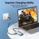 Vention USB-C Docking Station με HDMI 4K PD και σύνδεση 2 Οθονών Γκρι (TOAHB) - Image 6