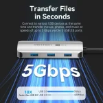 Vention TQDHB USB-C Docking Station με HDMI 4K PD Ασημί - Image 6