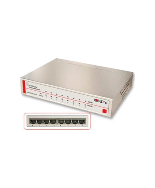 Lindy 25045 Managed L2 Switch με 8 Θύρες Gigabit (1Gbps) Ethernet και 8 SFP Θύρες