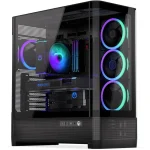 Endorfy Aquarius 8000 Corona Gaming Midi Tower Κουτί Υπολογιστή με Πλαϊνό Παράθυρο και ARGB Φωτισμό Μαύρο EY2A021
