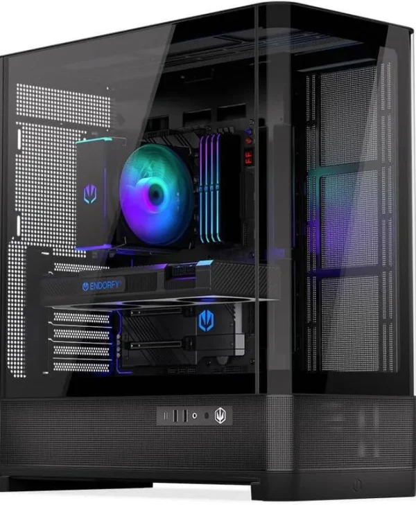 Endorfy Aquarius 8000 Flex Gaming Midi Tower Κουτί Υπολογιστή με Πλαϊνό Παράθυρο Μαύρο EY2A022