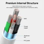 Vention USB 2.0 Cable USB-C male - USB-A Λευκό 1m CTHWF - Image 3
