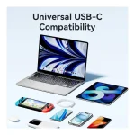 Vention Power Data Cable Usb Type-c M To Usb Type-c M 1m 480 Mbps 60w Pvc White TRCWF - Image 7