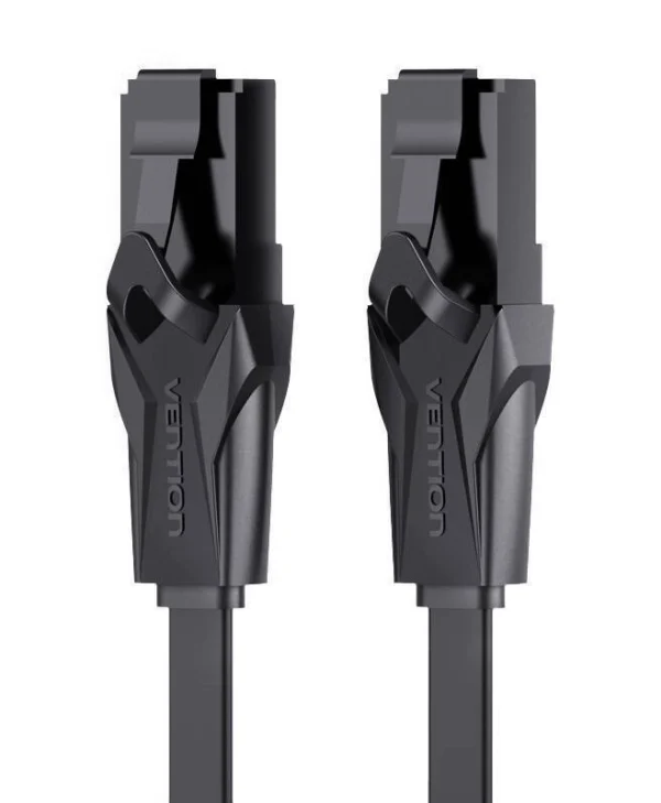 Vention Flat U/UTP Cat.6 (Gigabit) Καλώδιο Δικτύου Ethernet 3m Μαύρο IBABI