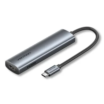 Vention USB-C Docking Station με HDMI PD Γκρι (TGLHB)